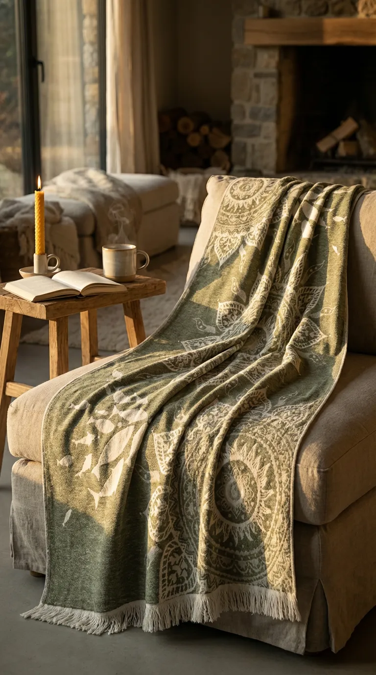MULTI-PURPOSE DECORATIVE THROW & PESHTEMAL